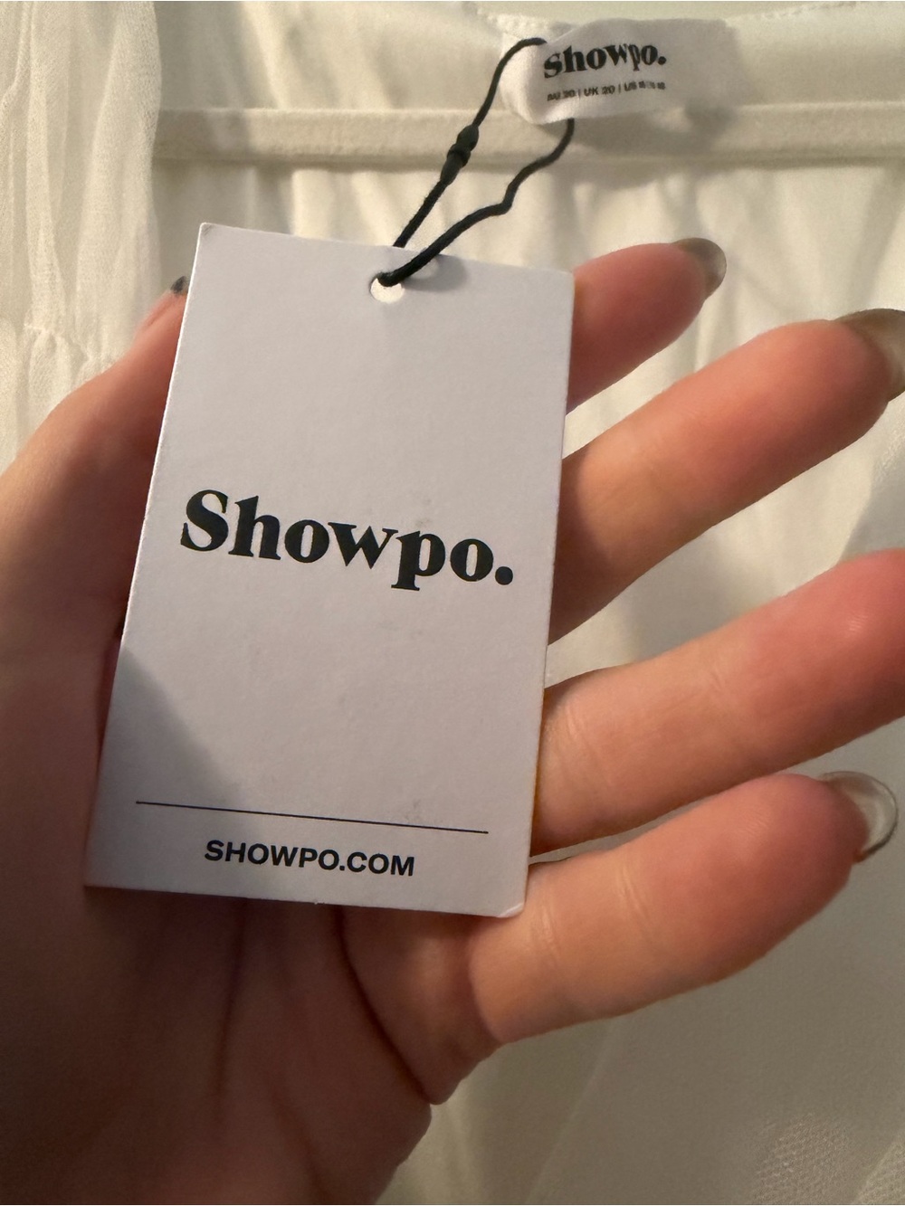 Showpo. White Tulle V‑Neck Flutter Sleeve Midi Dress - Picture 6 of 7